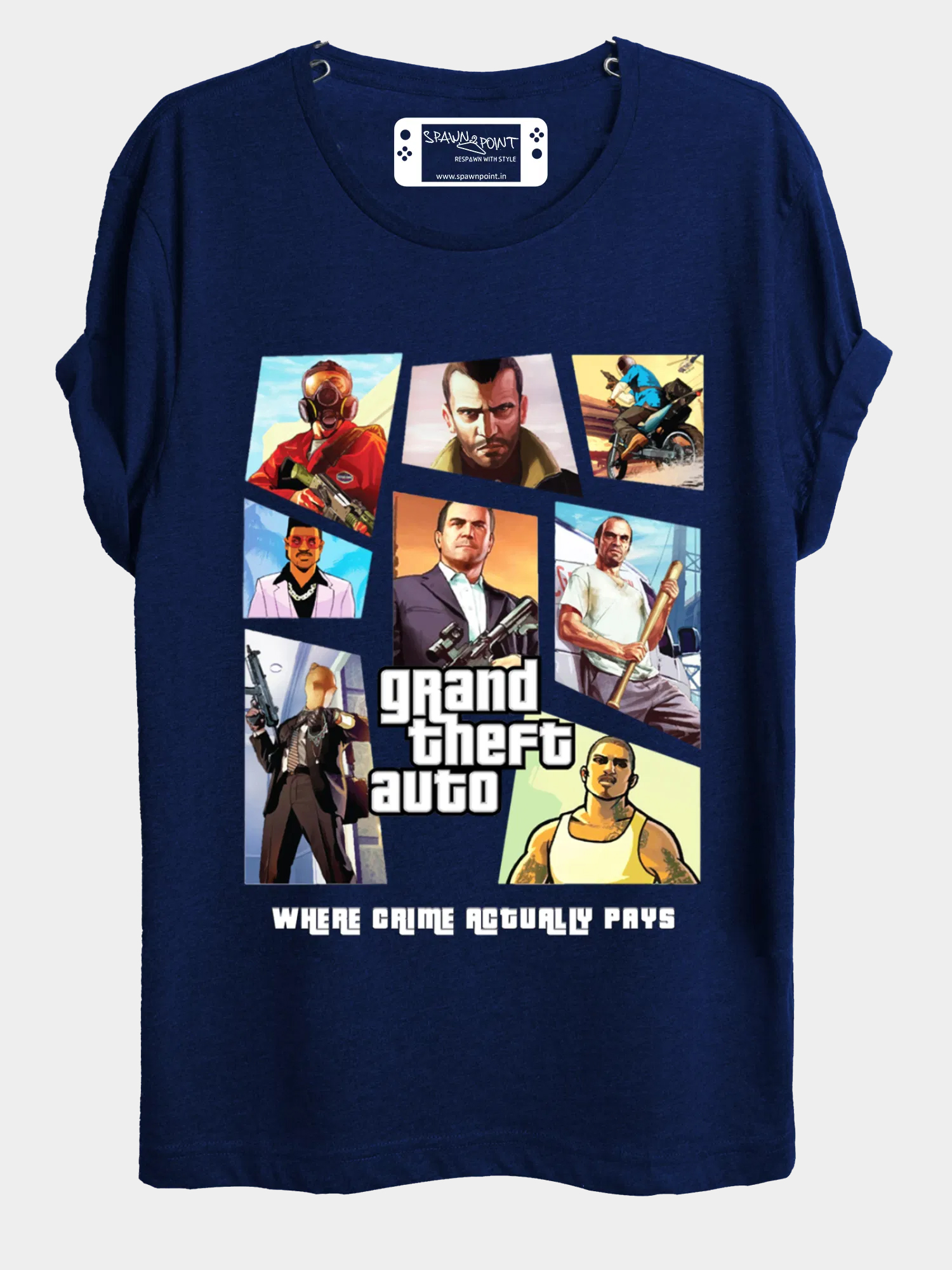 GTA T-Shirt India | Spawnpoint | Premium Gaming Merchandise