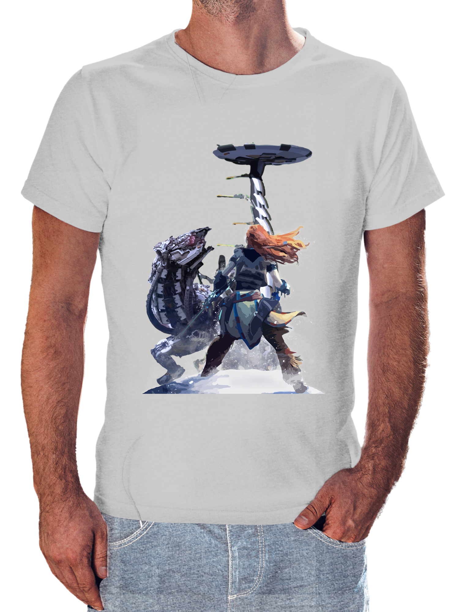 Horizon Grey model horizon gaming tshirt india