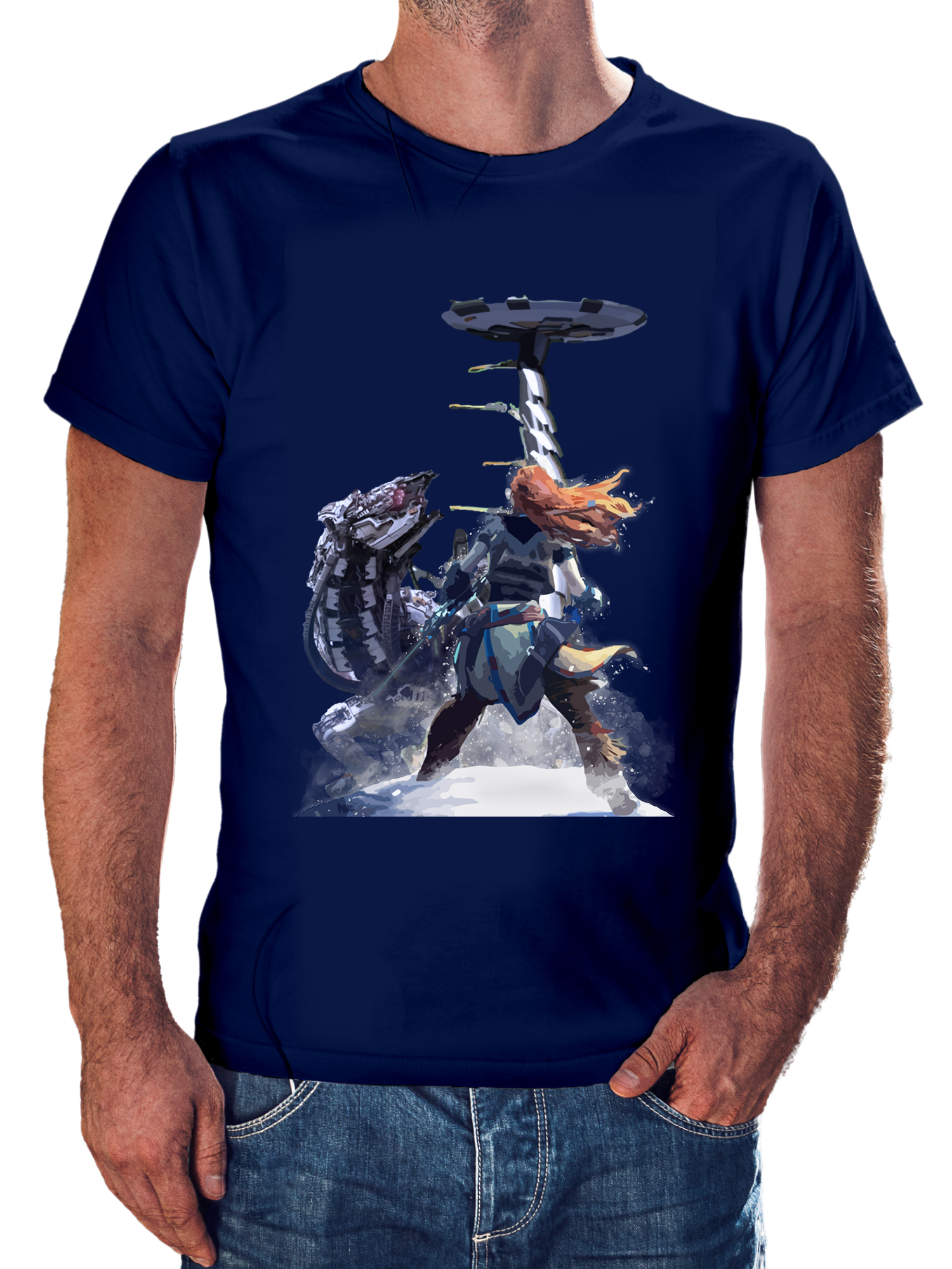 horizon navy model horizon gaming tshirt india