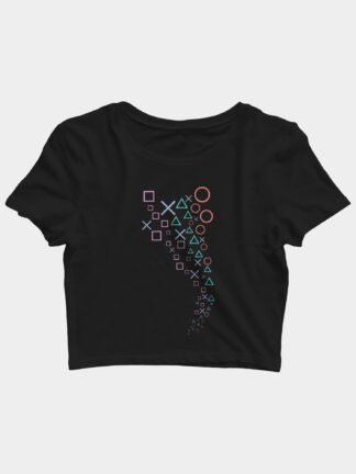 Playstation Symbols Gaming Crop Top India
