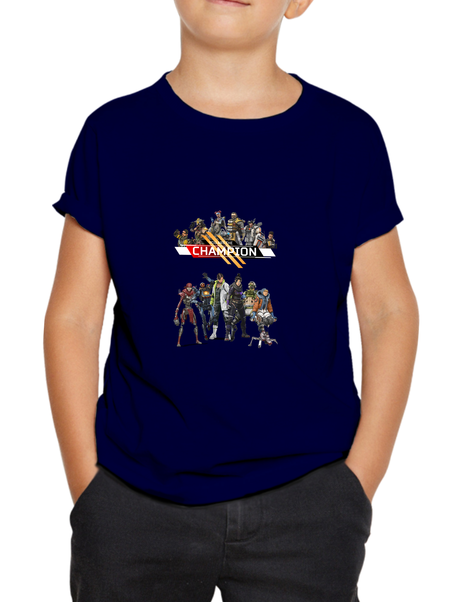 AL champion navy apex legends champion kids tshirt