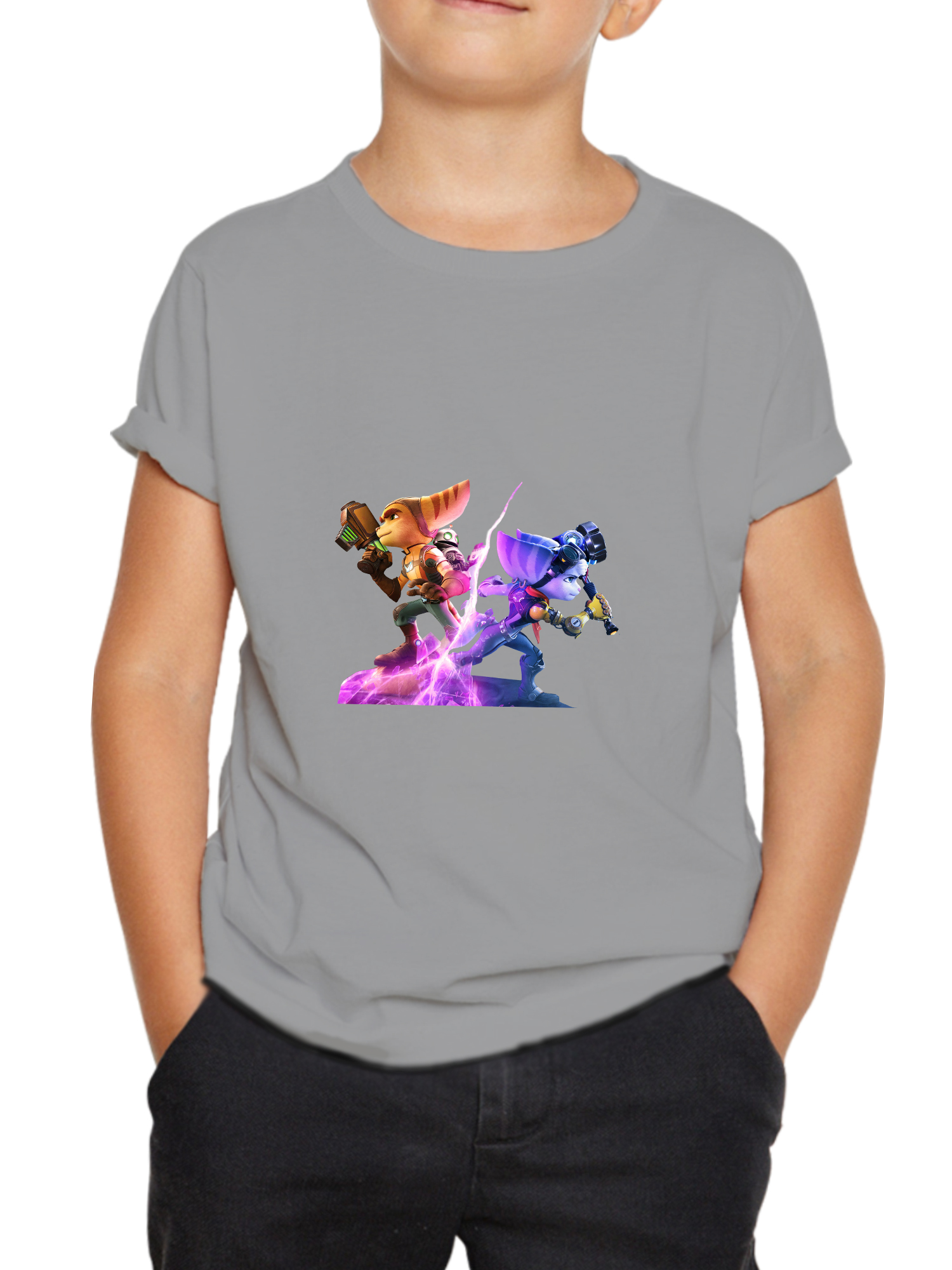 RnC grey ratchet and clank kids tshirt