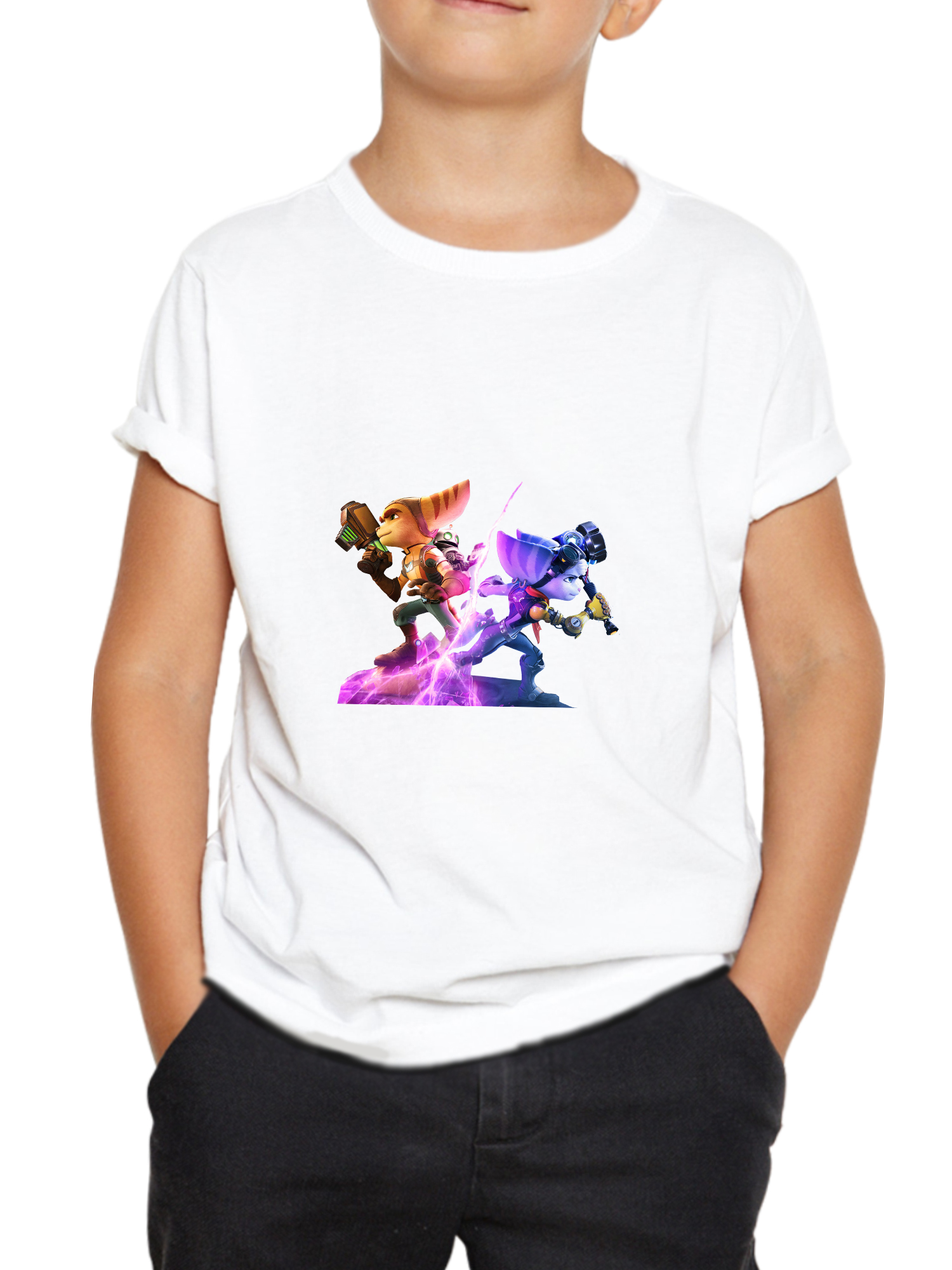 RnC white ratchet and clank kids tshirt