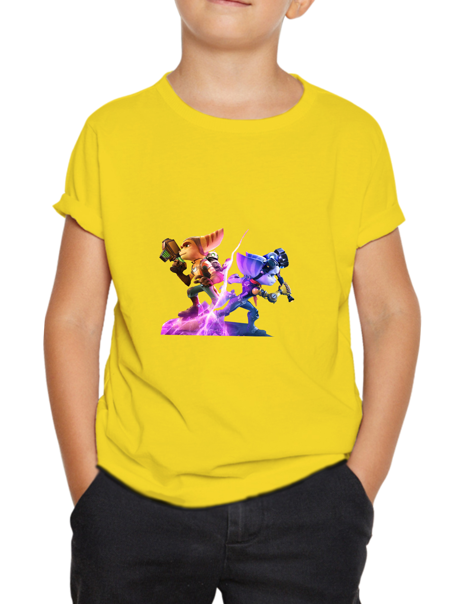 RnC yellow ratchet and clank kids tshirt