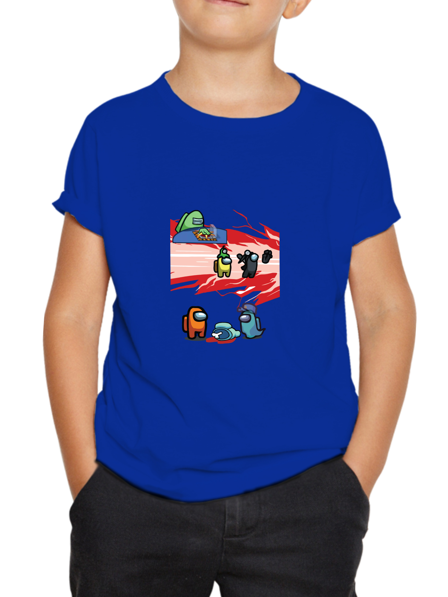 among us 2 royal blue among us kids tshirt