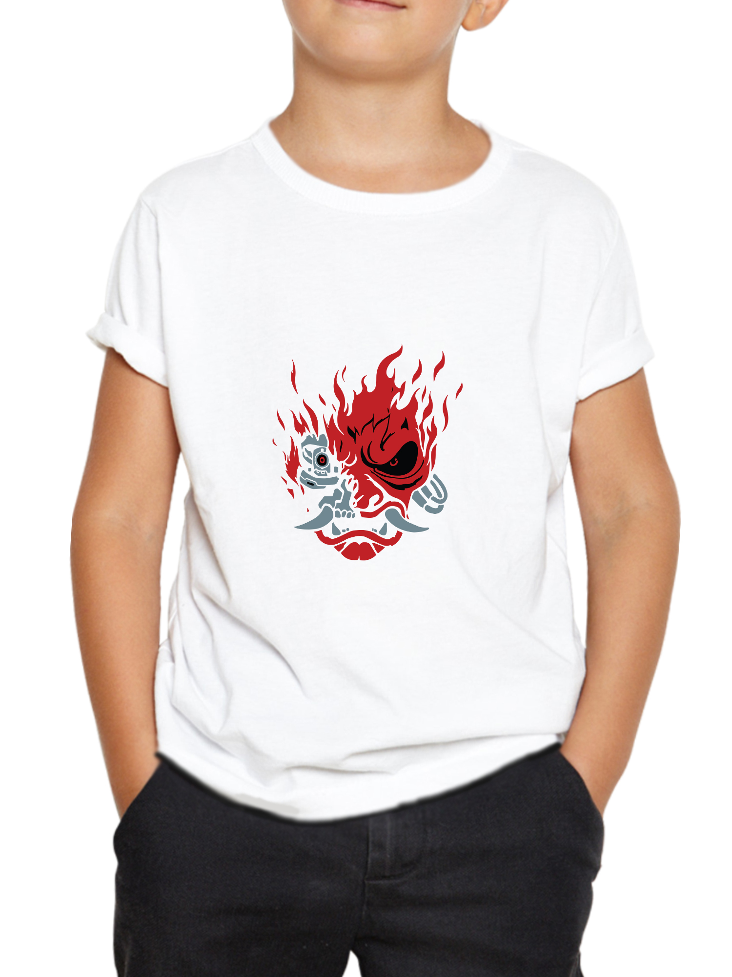 cyberpunk demon kids tshirt