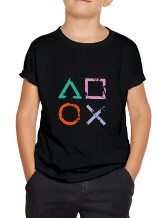 playstation symbol kids tshirt