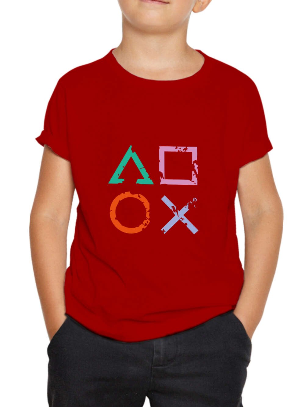 playstation symbol kids tshirt