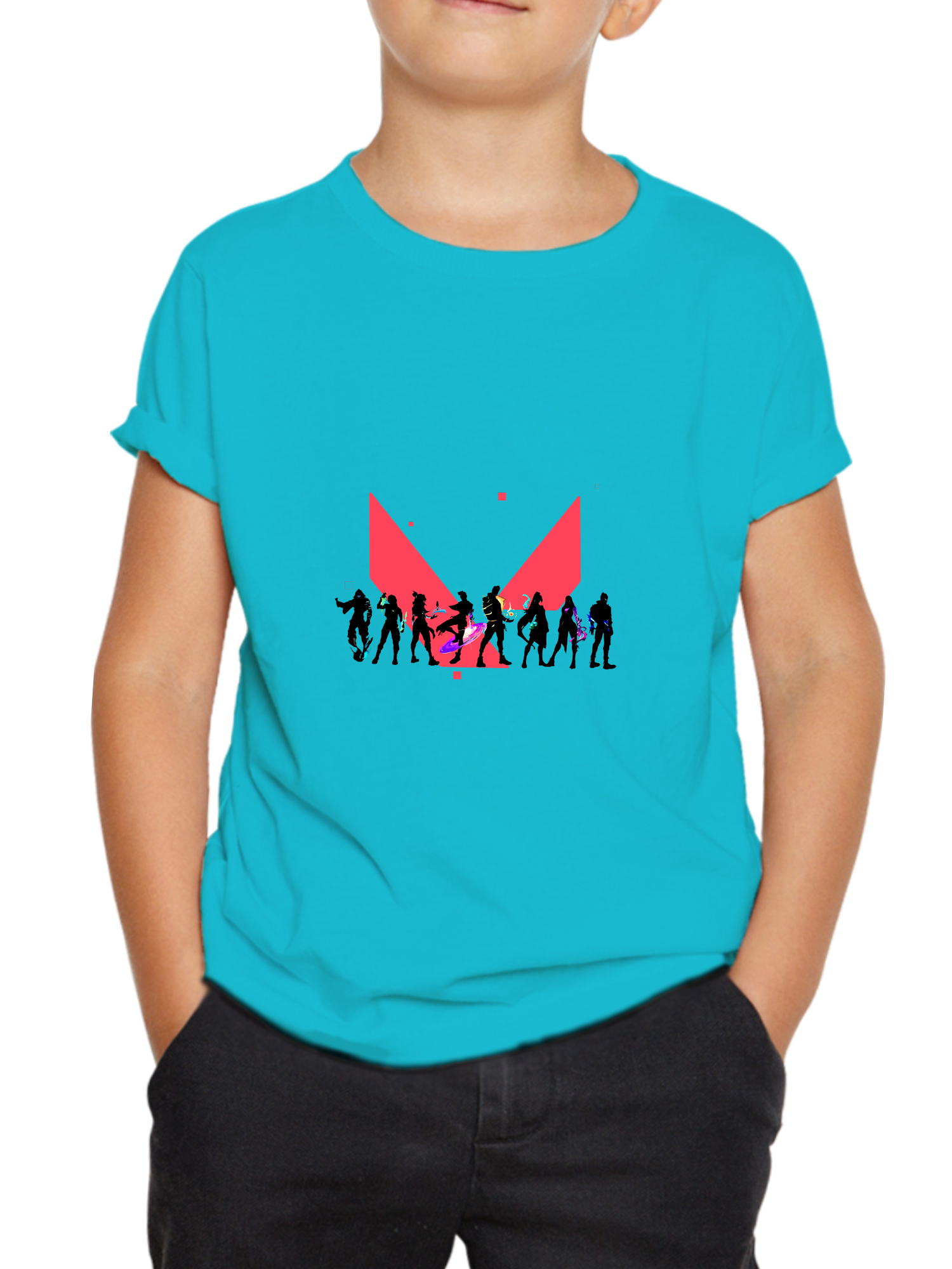 valorant 1 aqua valorant kids tshirt