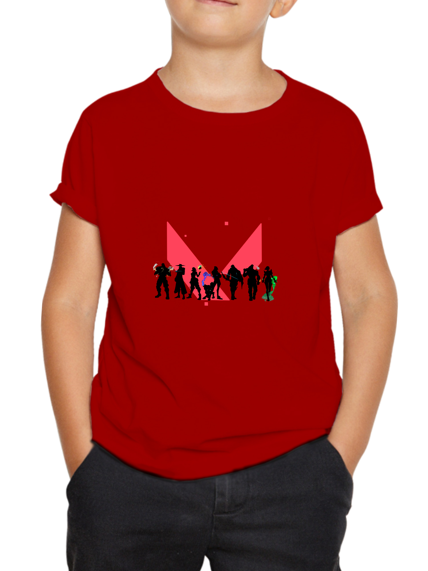 valorant 2 red valorant kids tshirt