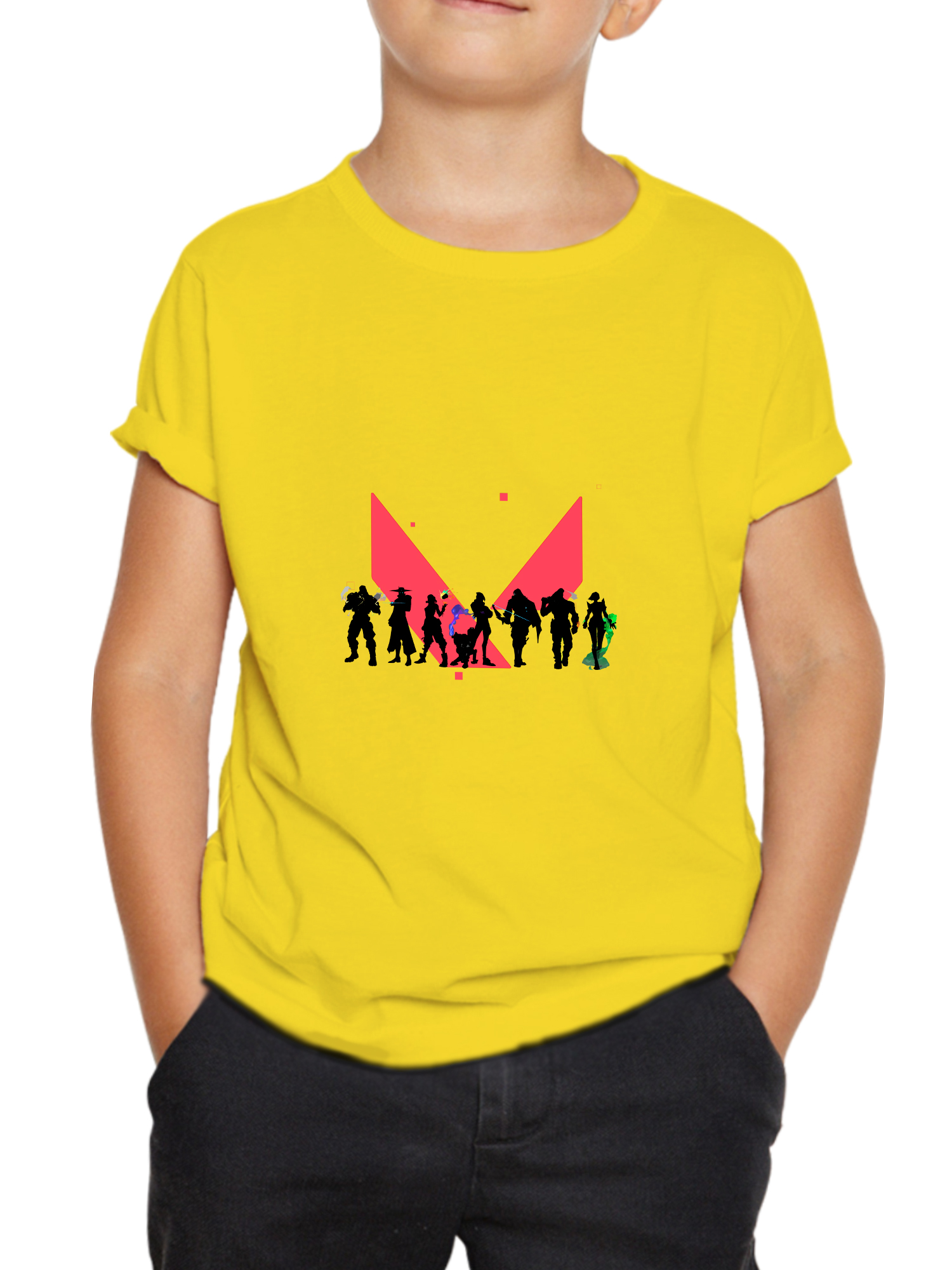 valorant 2 yellow valorant kids tshirt